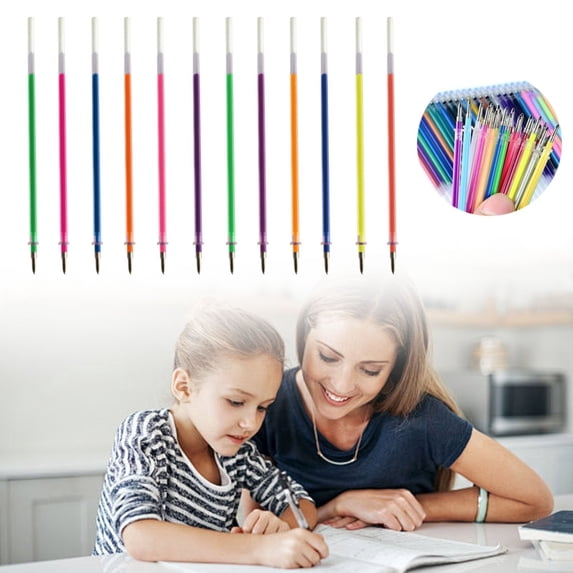 Clearance Sale Metallic Gel Pen Refills - 12 Vibrant Colors, 0.8mm Medium Point, Smooth Writing, for Arts & Crafts