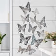 thumbnail image 1 of 12PCS 3D Metal Texture Hollow Butterfly Wall Sticker, 1 of 6