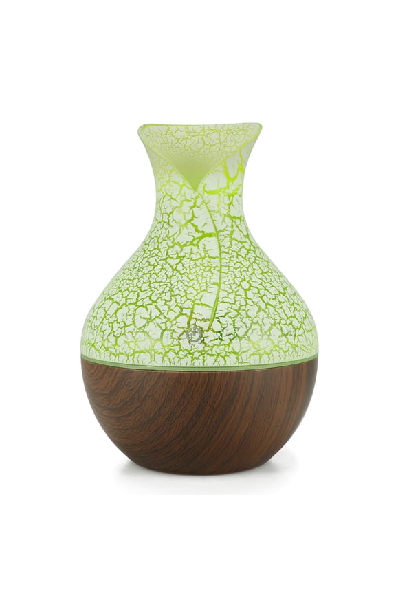 130Ml Led Essential Oil Diffuser Humidifier Aromatherapy Wood Grain Vase Aroma