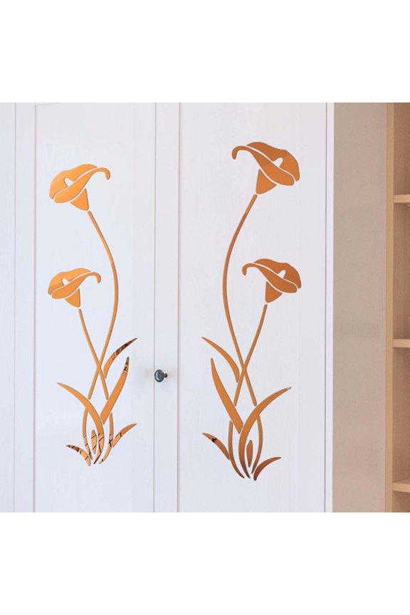 3D Diy Flower Shape Acrylic Wall Sticker Modern Stickers Decoration