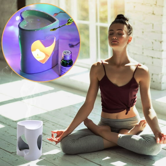 Clearance Sale Mijaution Ceramic Love Burner Candle Aromatherapy Oil Lamp Decorations Aroma Furna