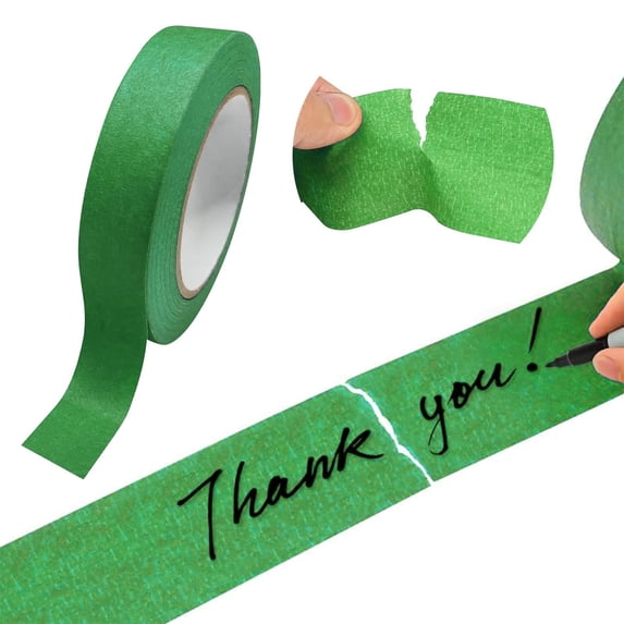 Clearance Sale Multi-Color Painter's Masking Tape Set, 3 Rolls (Blue, Green, Black), Strong Adhesion, Easy Tear, for Painting, Decorating & DIY Projects
