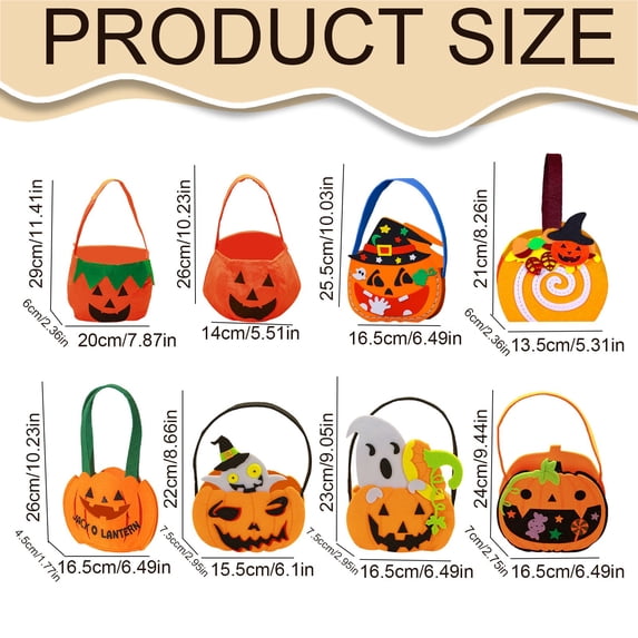 Clearance Sale | Non-Woven Halloween Candy Bag with Hollow Pumpkin Design, Reusable Trick-or-Treat Tote, Cutout Style