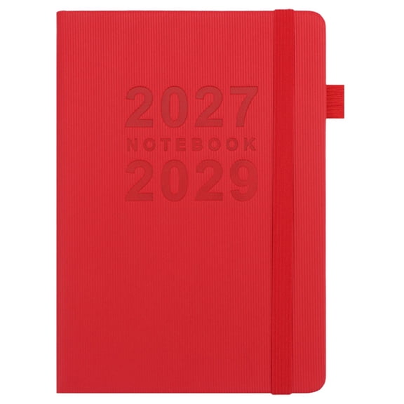 Clearance Sale! Notebook 2027-2029 Two Year Plan Red Journal