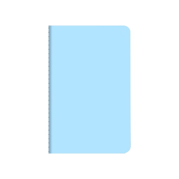 Clearance Sale! Notebook A6 Soft Leather Compact Notebook 30 Sheets (60 Pages)/Light Blue Journal