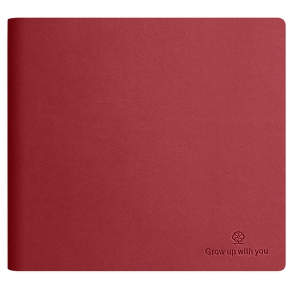 Clearance Sale! Notebook Leather Faced Square Notebook Carrying Notebook In Red Journal