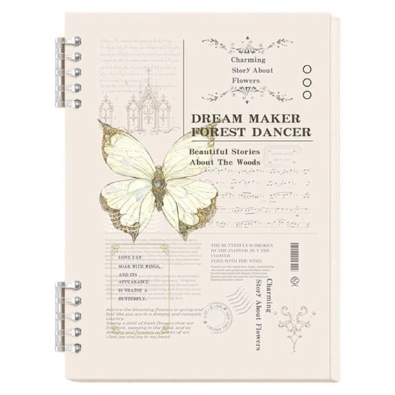 Clearance Sale! Notebook Retro Butterfly British Notebook Light Yellow Journal