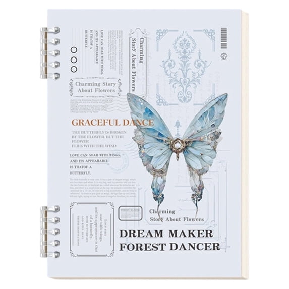 Clearance Sale! Notebook Retro Butterfly British Notebook Sky Blue Journal