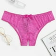 thumbnail image 1 of Clearance Sale! Panties for Women High Waist 1Pc Women Plus Floral Underwear Brief Crotchless Lace Panty Womens Panties Hot Pink S, 1 of 6
