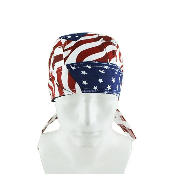 Clearance Sale! Patriotic Bandana Head Wrap for Men Breathable Cycling Cap Outdoor Sports Liner Moisture Wicking Biker Scarf for Motorcycle Riding Comfortable Do Rag