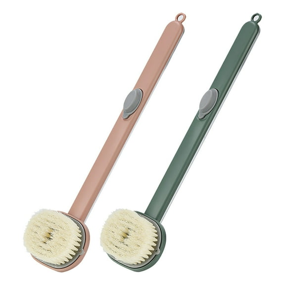 Pedty Cleaning Brush On Sale,Long Handle Bath Massage Cleaning Brush 2Pc Long Handle Bath Massage Cleaning Brush with Soap Dispenser | Plastic