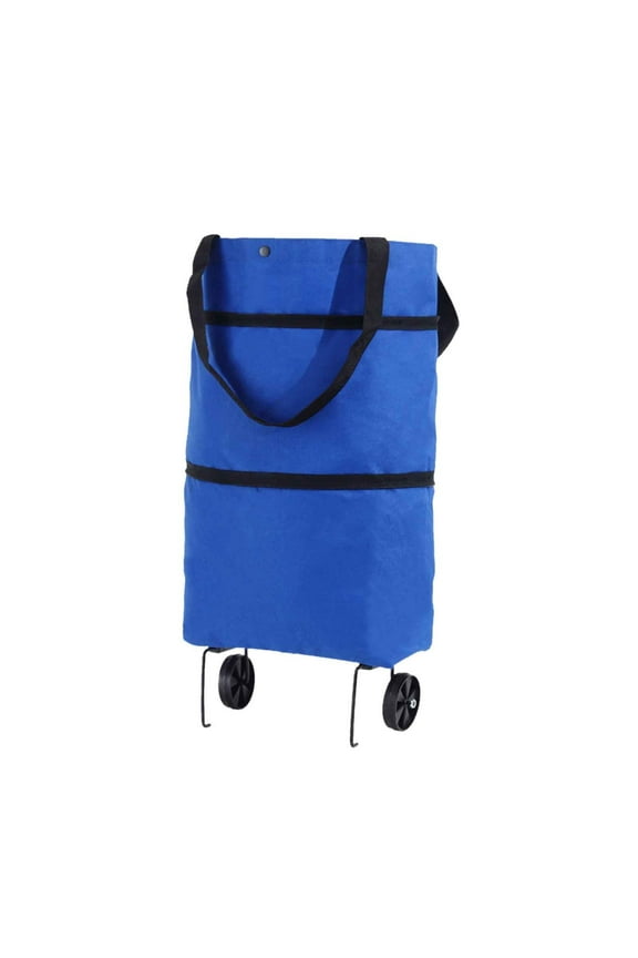 Storage Case,1 Pc Storage Bag,Protable Shopping Trolley Bag with Wheels Foldable Cart Rolling Grocery Handbag