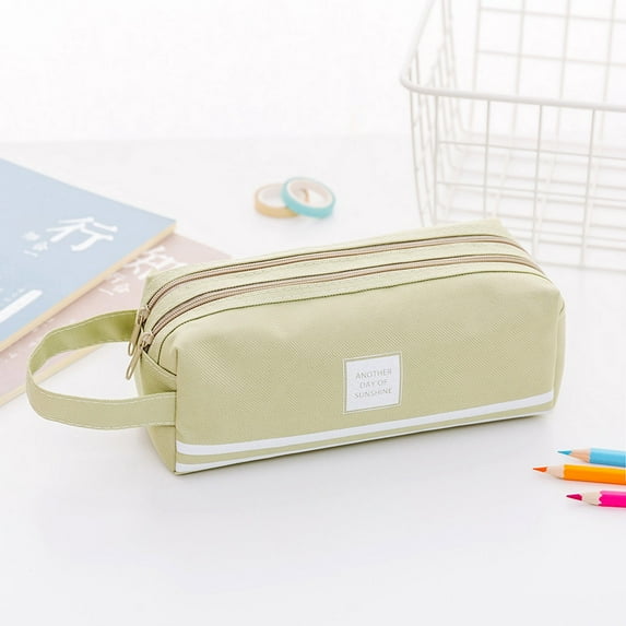Clearance Sale!Pencil Case Large Capacity Pencil Pouch Student Stationery Pen Bag,Green Pencil Case