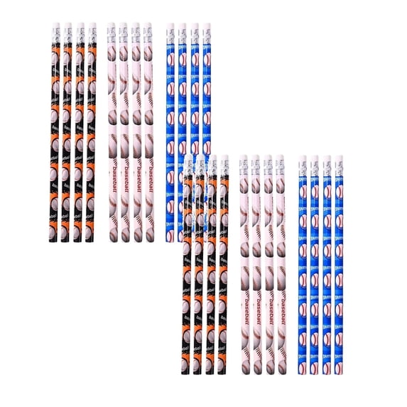 Clearance Sale! Pencils 24 Baseball Themed Pencils Hb Pencils