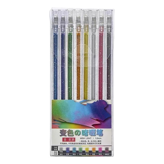Clearance Sale! Pens 8 Dual Color Glitter Gel Pens Pencils