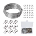 thumbnail image 1 of Clearance Sale! Picture Hanging Kit With 131 D Hooks And 30M Wire Heavy Duty Frame Hanging Supplies For Wall Photos Artwork Faucets Practical Home Decor 5.9" X 2.8", 1 of 7