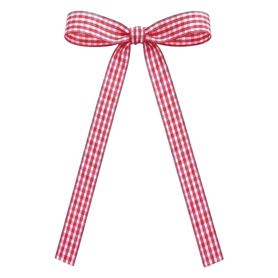 Clearance Sale | Plaid Pre-Tied Bows Check Ribbon Bows Ornaments Farmhouse Style Decorative Bows for Christmas Tree Wreath Holiday Craft
