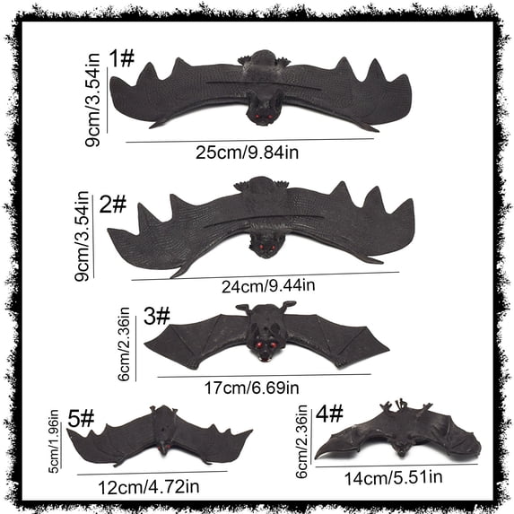 Clearance Sale | Realistic Large Rubber Bat Hanging Decoration, Spooky Halloween Bar House Prop, B
