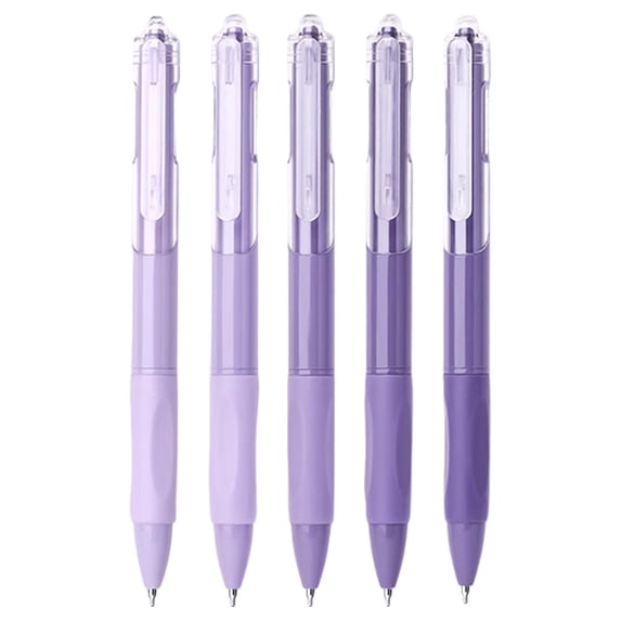 Clearance Sale! Retractable Pens 5Pcs Press Pen Purple Retractable Click Pen