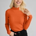 thumbnail image 1 of Clearance Sale! Rigardu Womens Turtleneck Sweater Ribbed Long Sleeve Knit Shirts Trendy Basic Casual Tunic Tops Slim Fit Fall Sweater Tops E One Size, 1 of 4