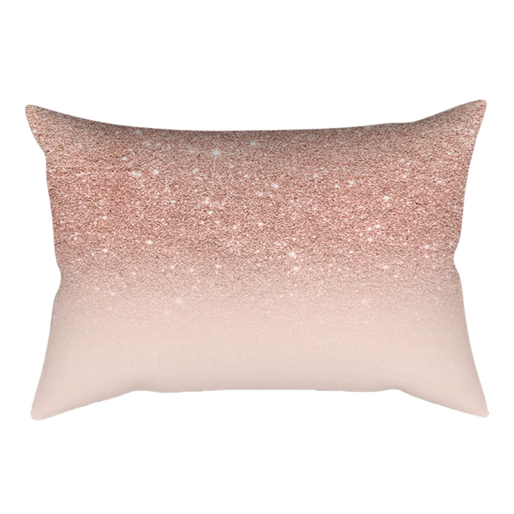 Clearance Sale Rose Gold Pink Cushion Cover Square Pillowcase Modern