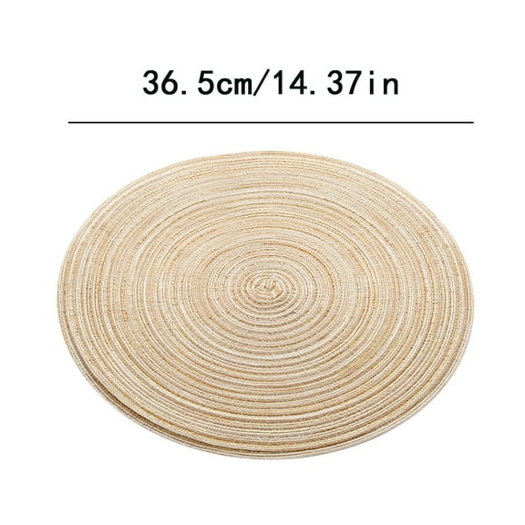 Clearance Sale！Round Circle Placemats Table Place Mats Kitchen Dinner Table Heat Pads 35cm BG