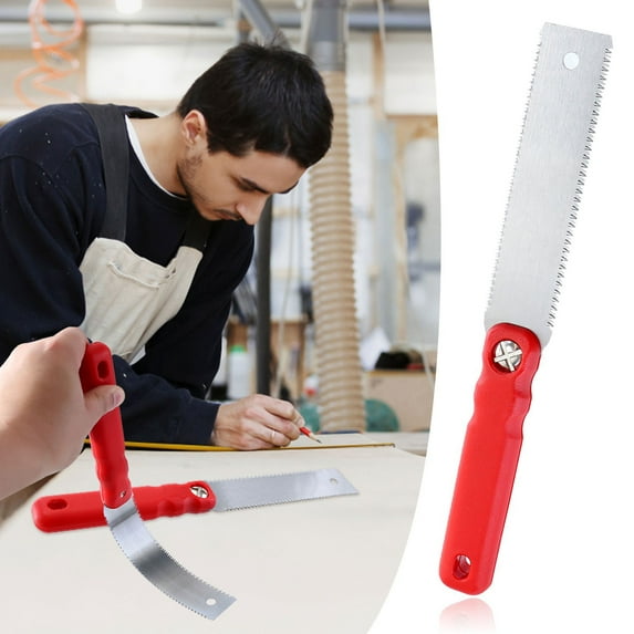 Clearance Sale!Ruitool/Japanese-Style Small Double-Sided Saw, Wall Panel Saw, Plastic Handle, Logging Saw, Close-Tooth Saw, Tenon Saw, Woodworking Hand Saw, Handmade Equipment
