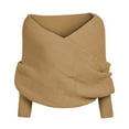 thumbnail image 1 of Clearance Sale! Scarf with Sleeves for Women Scarf Knitting Wool Warm Outdoorladies Womens Scarf Brown One Size, 1 of 1