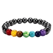 GYOUWNLL Clearance Sale- Seven Veins Energy Bracelet For Men Women Colorful Stone Rock Chakra Beads Elastic Natural Stone Bracelet