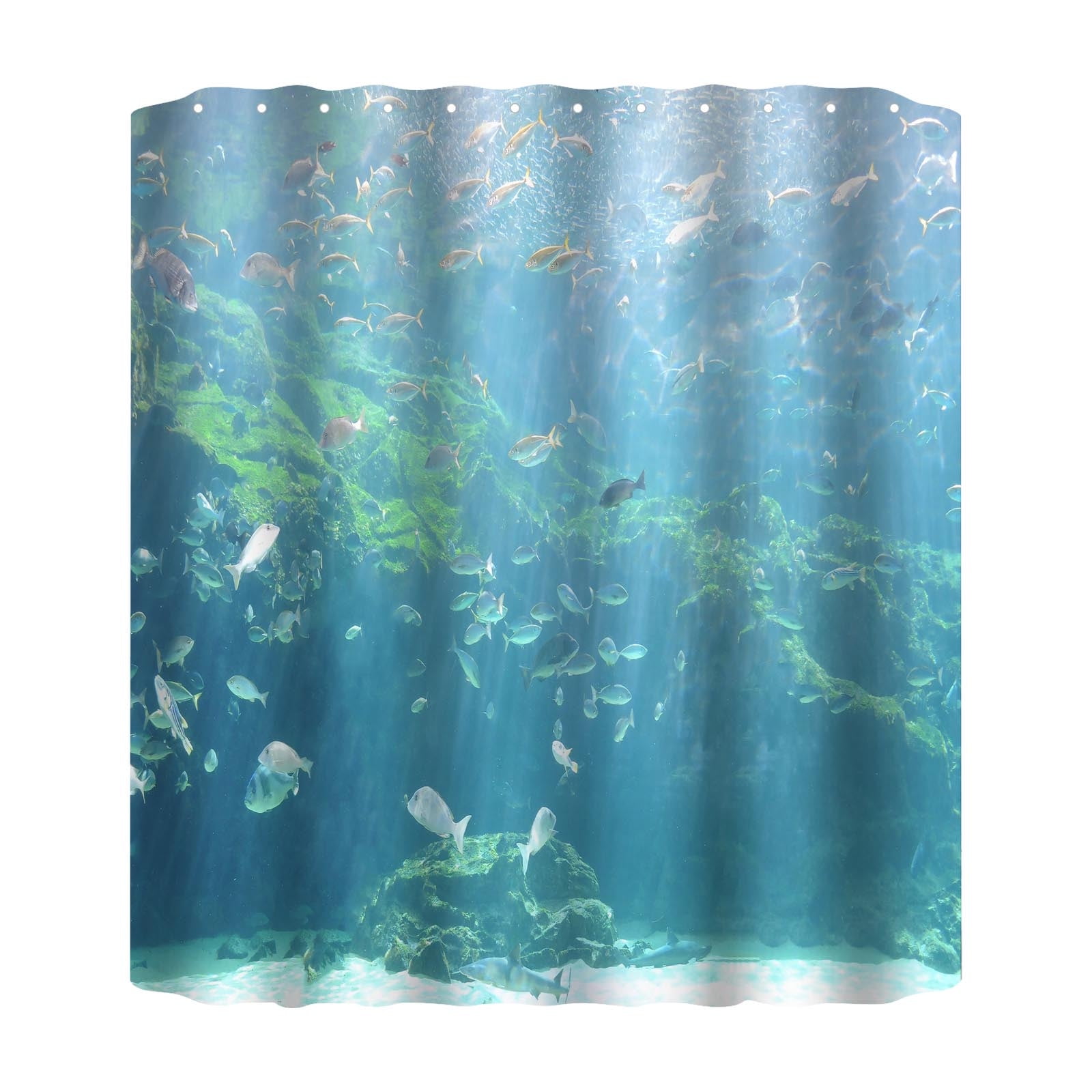 Clearance Sale! Shower Curtain 70x70 Inch With 12 Plastic Hooks