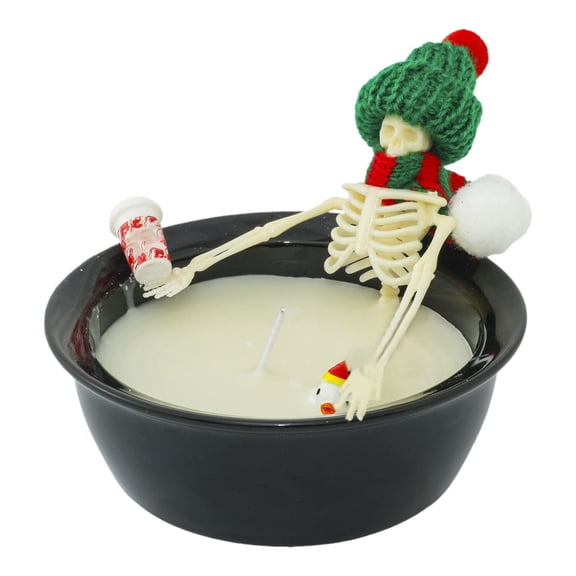 Clearance Sale | Skeleton with Hat in Bathtub Soy Wax Candle, Eerie Halloween Centerpiece for Home Decor