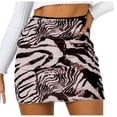 thumbnail image 1 of Skirts for Women Printing Floral Pattern Fashion Women High Waist Printing Slim Zipper Casual A-Line Mini Skirt Skirt Mini Slim Fit Y2K Fashion Elegant A-Line Swing Hem Ruched Skirt, 1 of 5