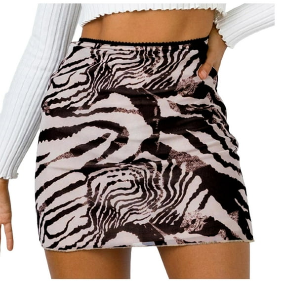 Skirts for Women Printing Floral Pattern Fashion Women High Waist Printing Slim Zipper Casual A-Line Mini Skirt Skirt Mini Slim Fit Y2K Fashion Elegant A-Line Swing Hem Ruched Skirt