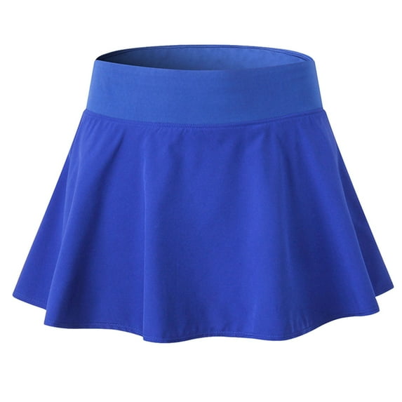 Skirts for Women Solid Color Women Loose Fake Two-piece Anti-peeping Quick-drying Running Fitness Skirt Skirt Maxi Loose Fit Daily Formal Elegant A-Line Swing Hem Ruched Skirt