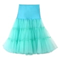 thumbnail image 1 of Skirts for Women Solid Color Women's Fashionable Summer Retro High-waisted Gauze Puffy Skirt Party Skirt Skirt Midi Fit And Flare Fashion Retro Vintage Party Club A-Line Swing Hem Skirt, 1 of 5