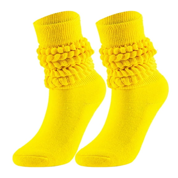 Clearance Sale!! Slouch Socks for Woman 1 Pack Scrunch Socks Soft High Boot Socks Warm Thick Knit Woman Long Socks Medium High Tube Bubble Socks Fashionable and Versatile Socks Men and Socks