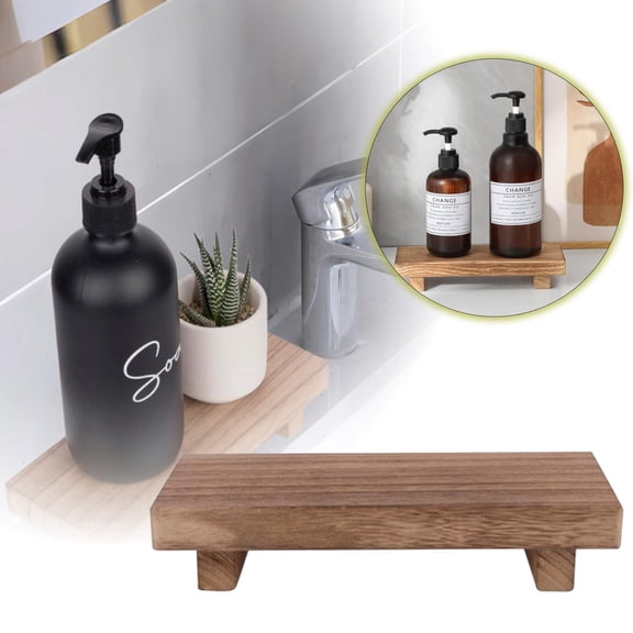 Clearance Sale! Small Wood Pallet Base Stand Farmhouse Bathroom Wooden Kitchen Soap Dish Holder Dressing Counter Desktop Ornament Practical Home Decor 8.6" X 3.6" Happy 2026!