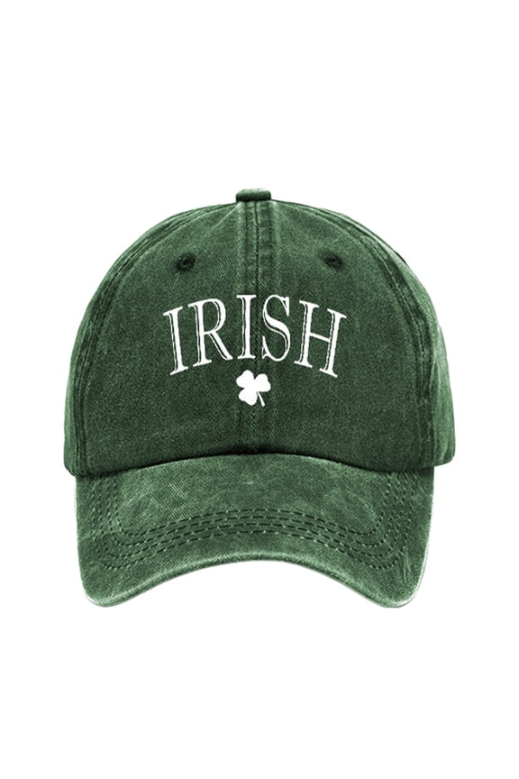 Clearance Sale! St Patricks Day Baseball Cap Vintage Washed Cotton Dad Hat Adjustable Classic Casual Retro Style Irish Themed Low Profile Cap Green