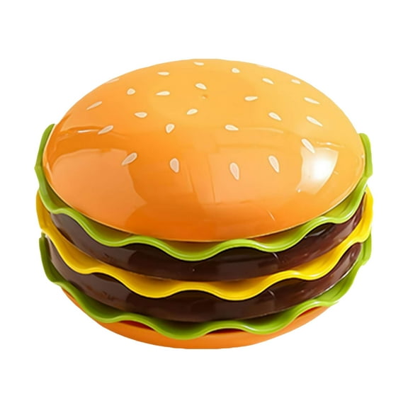 Clearance Sale! Stackable Hamburger Cutlery Set Stackable Hamburger Dinnerware Set Cute Tableware for Indoor and Camping Use Novelty Burger Plates Bowls Ideal for Snacks Desserts