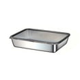 thumbnail image 1 of Clearance Sale! Stainless Steel Food Storage Containers With Secure Black Lids For Fresh Kitchen Organization Tableware Practical Home Decor 10.0" X 7.9" X 2.2", 1 of 7