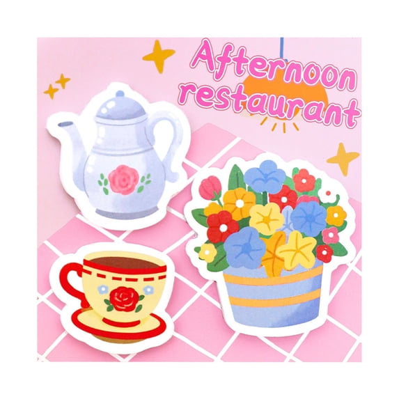 Clearance Sale! Sticky Notes Creative Scene Sticky Notes With Pink Flowers And Shimmering Light Sticky Note Pads 3X3 Bulk