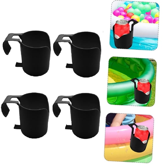Clearance Sale, Storage Rack Kingtowag Pool Accessories, Pool Cup Holder, Poolside Storage 4 Pcs Black Pool Cup Holder, Special Offers