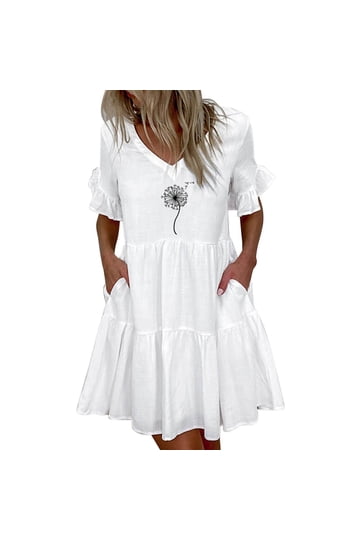 women's cocktail dresses near me Summertime Chic: Women's Lace Splice Spaghetti Strap White Dress main image 0