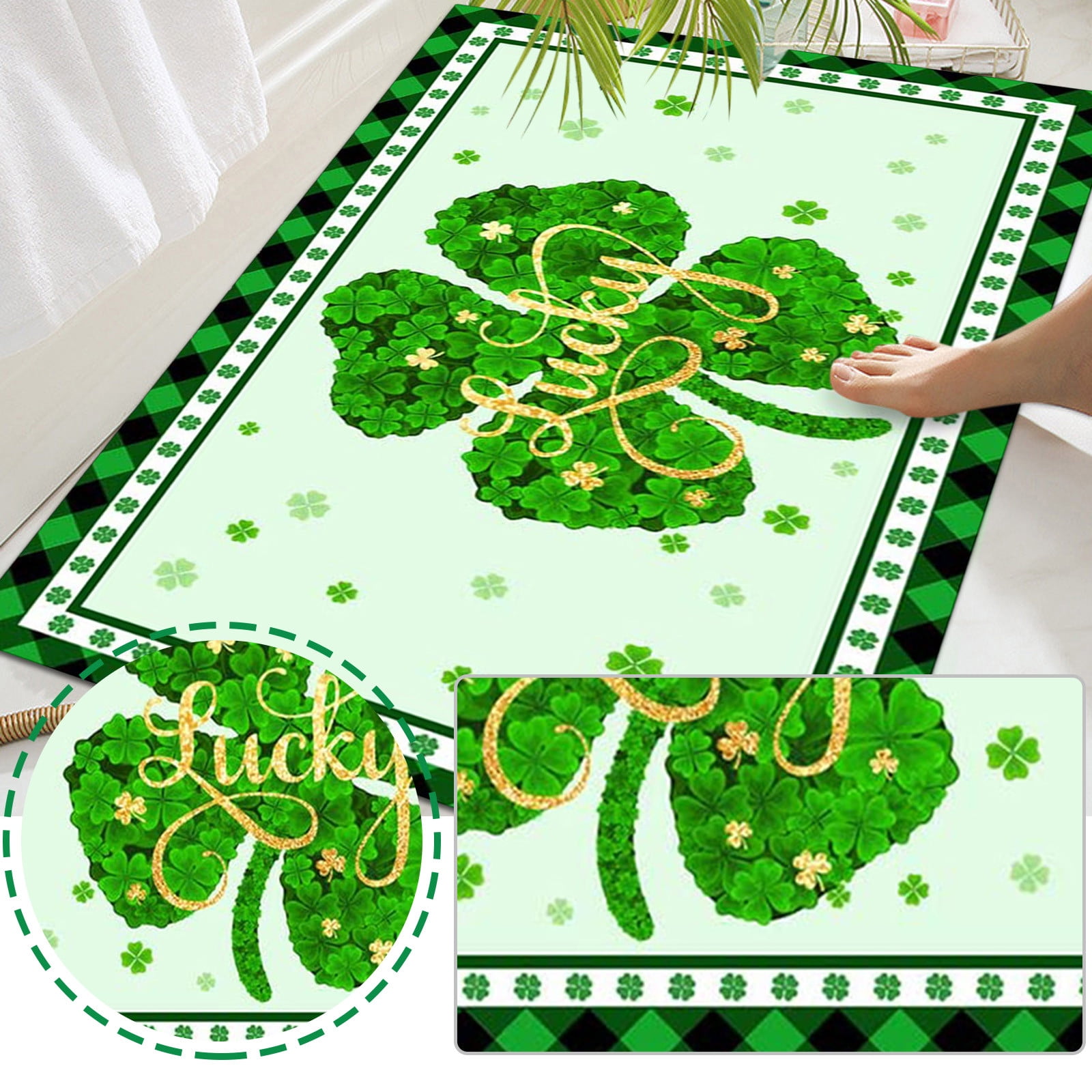 Clearance Sale!TAKTUK St Patricks Day Door Mat,Indoor Outdoor Rugs,St ...