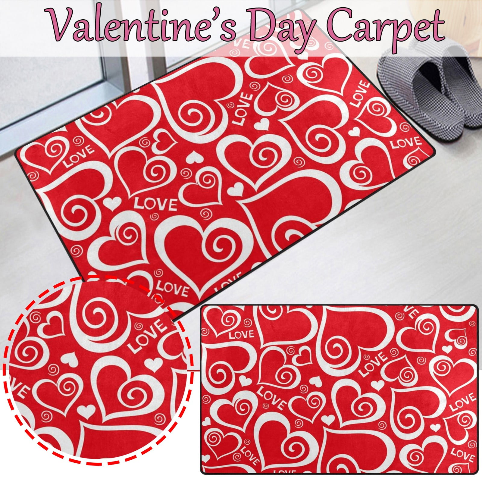 Clearance Sale!TAKTUK Valentine Door Mat,Room Decor,Valentine's Day