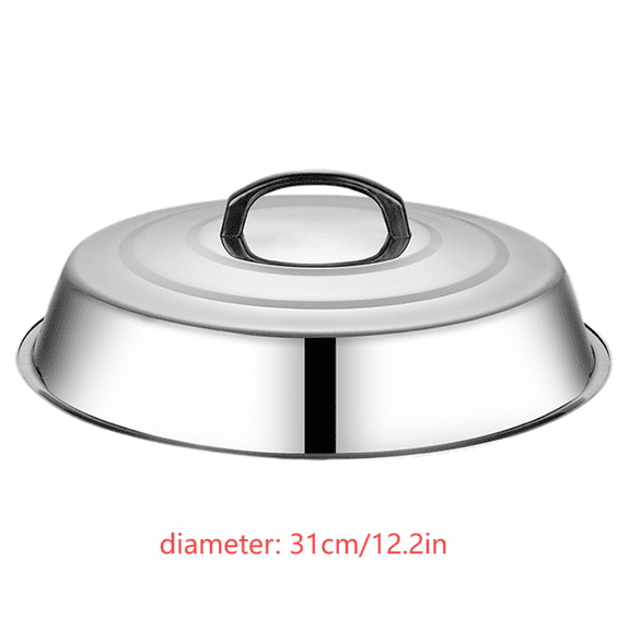 Clearance Sale | Thickened Stainless Steel Dome Lid for Cheese Melting and BBQ, Heat-Resistant and Durable, Silver