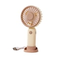 thumbnail image 1 of Clearance Sale! | USB Rechargeable Portable Handheld Fan, 3 Speed Quiet Mini Cooling Fan, 2-in-1 Handheld & Desktop Fan For Home Outdoor Travel(apricot), 1 of 9