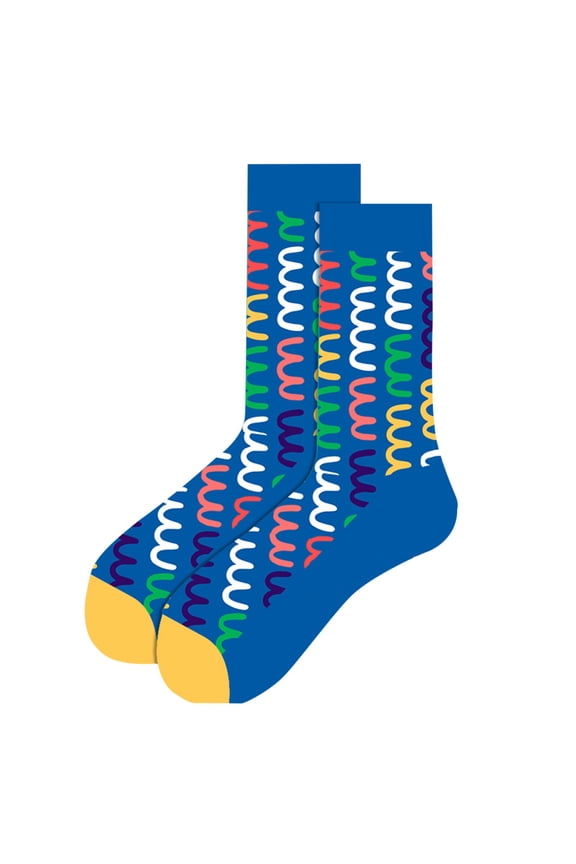 Clearance Sale Ukumplol Mens Socks Christmas Stockings Damp Socks Cotton Middle Men's Winter Snowflake and Men's Santa Autumn Socks Stocking Stuffers for Adults Men Blue One Size