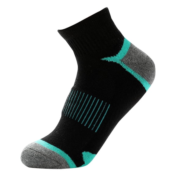 Clearance Sale Ukumplol Mens Socks Grip Socks Men's Colored Breathable Personalized Sweat Absorbing Towel Bottom Outdoor Loop Socks Sports Socks Running Socks Light Blue A
