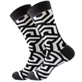 thumbnail image 1 of Clearance Sale Ukumplol Mens Socks Wool Socks Mens Adult Unisex Lattice Geometry Printing Colorful Street Personality Medium Socks Stocking Stuffers for Adults Men E One Size, 1 of 2